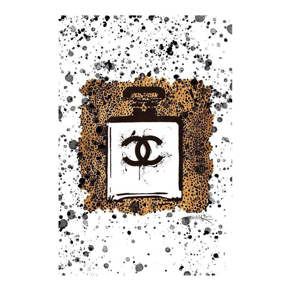 Fashion Perfume Bottle, Animale Print by Fairchild Paris 1 Piece Unframed Canvas Drawing Print 20 in. x 30 in. price history on PriceWatchPro