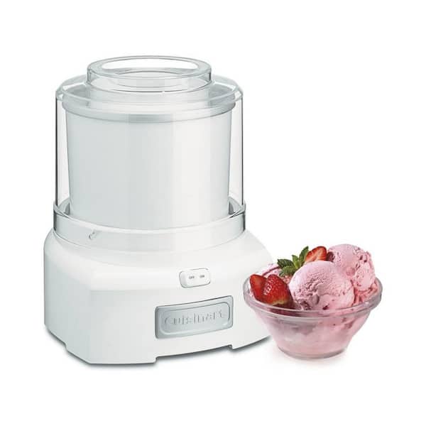 2.1 Qt. Stainless Steel Champagne Gold Electric Ice Cream Maker with  Built-In Timer and Ice Cream Scoop