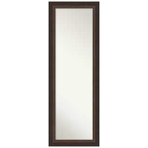 Non-Beveled Lara Bronze 18.5 in. W x 52.5 in. H Full Length Framed On the Door Mirror