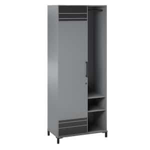 Trace 31 in. W x 75 in. H x 16.46 in. D 4 Shelf Tall Garage Freestanding Cabinet with Hang Rod in Graphite