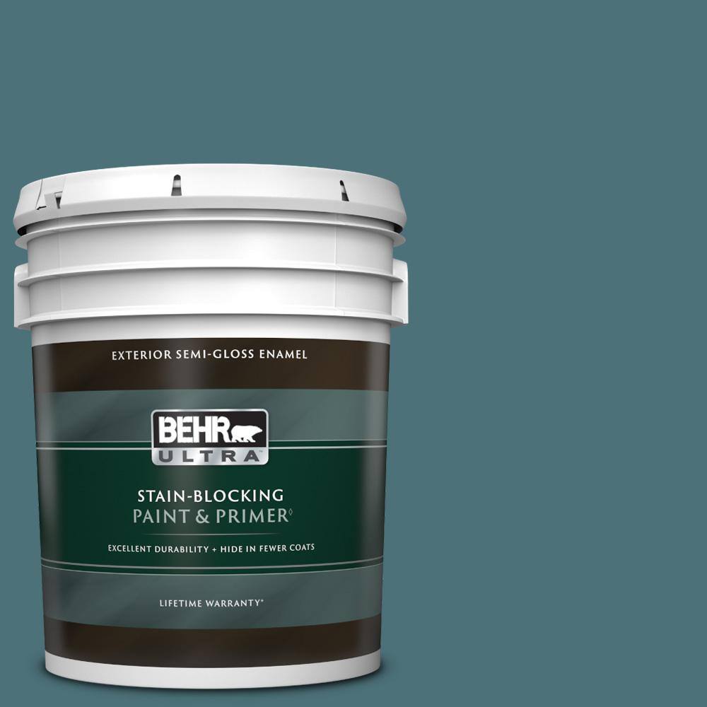 BEHR ULTRA 5 gal. S4506 Tornado Season SemiGloss Enamel Exterior