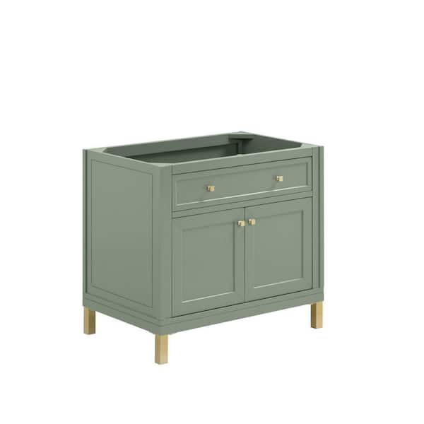 Chicago 35.9 in. W x 23.3 in. D x 32.6 in. H Single Bath Vanity Cabinet without Top in Smokey Celadon