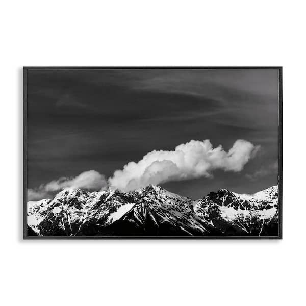 Stupell Industries Dolomites with Billowing Clouds by Deborah Revell Black Framed Nature Giclee Art Print 16 in. x 24 in.