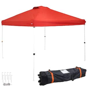12 ft. x 12 ft. Red Premium Pop-Up Canopy with Rolling Carry Bag