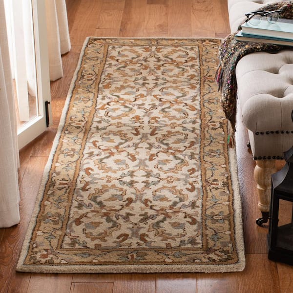 Heritage Beige/Gold 2 ft. x 6 ft. Border Runner Rug