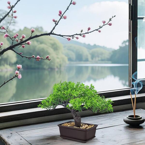 8 in. Artificial Bonsai Tree L0F6CWHSD9 - The Home Depot