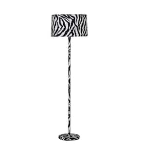 59 in. Zebra Print Floor Lamp