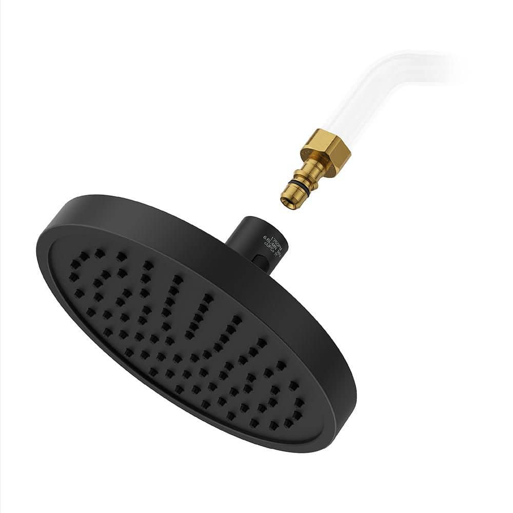 Universal 1-Spray Patterns with 1.75 GPM 7 in. Wall Mount Fixed Shower Head in Spot Defense Matte Black price history on PriceWatchPro