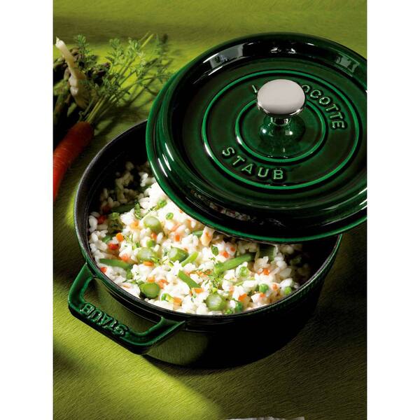 Staub Cast Iron 2.75 qt. Round Cocotte Dutch Oven - Basil 1003969