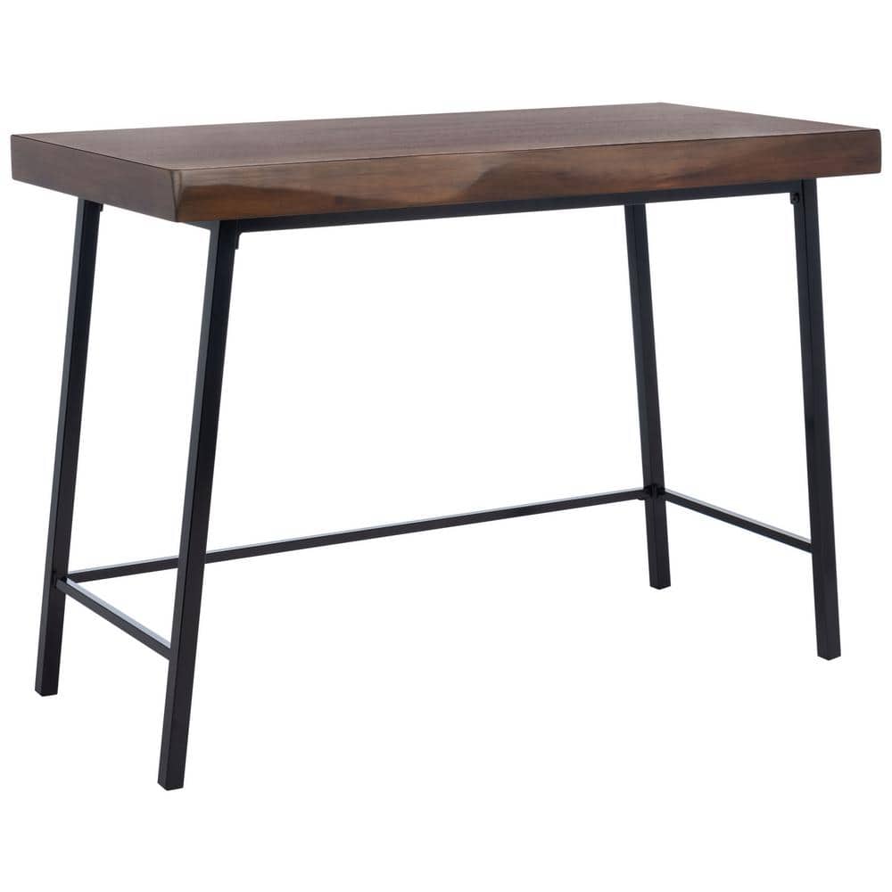 Bernhart 46" Walnut and Black Sawhorse Writing Desk