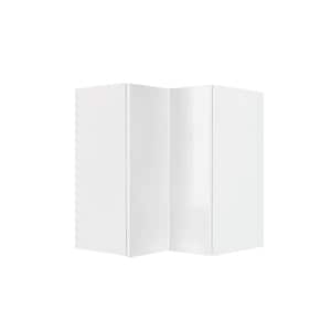 Valencia Assembled 24 in. W x 12 in. D x 30 in. H in Gloss White Plywood Assembled Lazy Susan Wall Kitchen Cabinet
