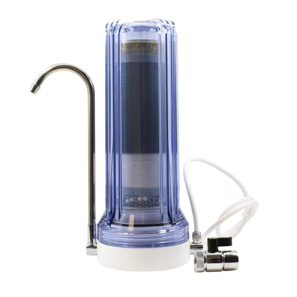 ANCHOR WATER FILTERS Premium 7-Stage Counter Top Water Filtration System in Clear