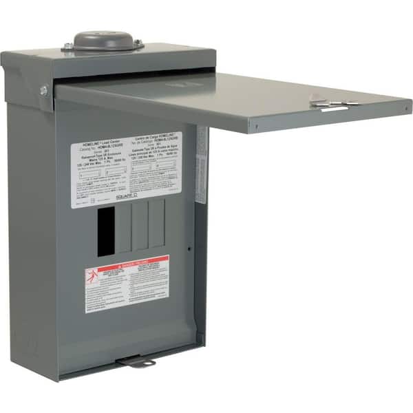 Square D Homeline 125 Amp 4-Space 8-Circuit Outdoor Main Lug