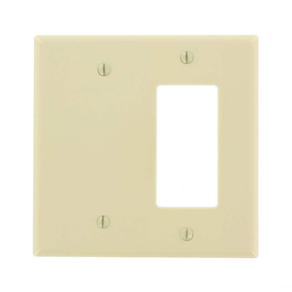 Ivory 2-Gang Thermoset Plastic Wallplate