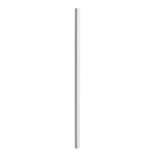 Unbranded 2 in. x 2 in. x 6.5 ft. White Steel Fence Post