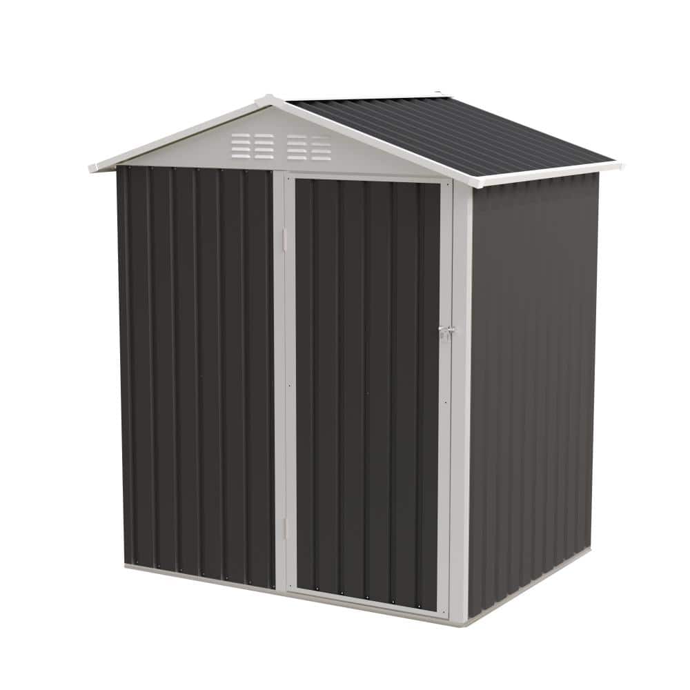 5.4x4.27 FT Outdoor Metal Storage Shed with Hinge Door Garden Sheds for Backyard, Patio,Lawn,Utility & Bike Storage price history on PriceWatchPro