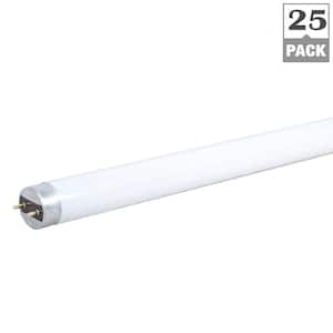 17-Watt Equivalent 8-Watt 2 ft. Linear T8 LED Non-Dimmable Plug and Play Light Bulb Type A Bright White (25-Pack)