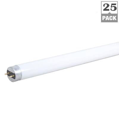25-Watt Equivalent 10-Watt 3 ft. Linear T8 LED Non-Dimmable Plug and Play Light Bulb Type A Cool White 4000K (25-Pack)
