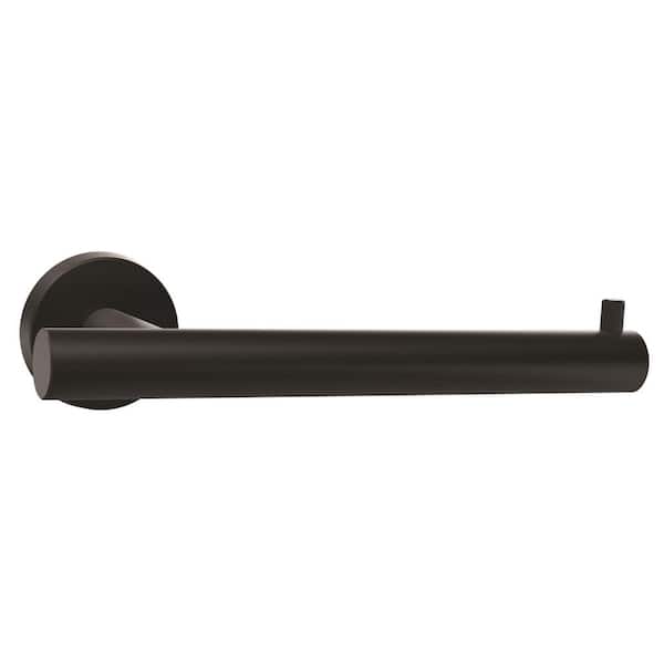 Amerock Arrondi Single Post Tissue Roll Holder in Matte Black