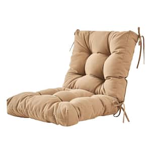 Outdoor Cushions Dinning Chair Cushions with back Wicker Tufted Pillow for Patio Furniture in Apricot