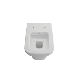 Firenze Square Wall-Hung Toilet Bowl Only in. Matte White