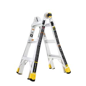 14 ft. Reach Aluminum Multi-Position Ladder with 300 lbs. Load Capacity Type IA Duty Rating