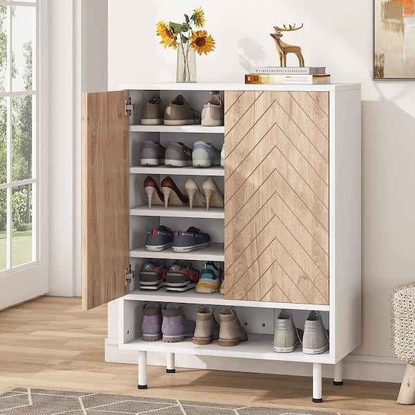Stylish 3 Tier Wooden Shelves Shoe Storage Rack Home Organization