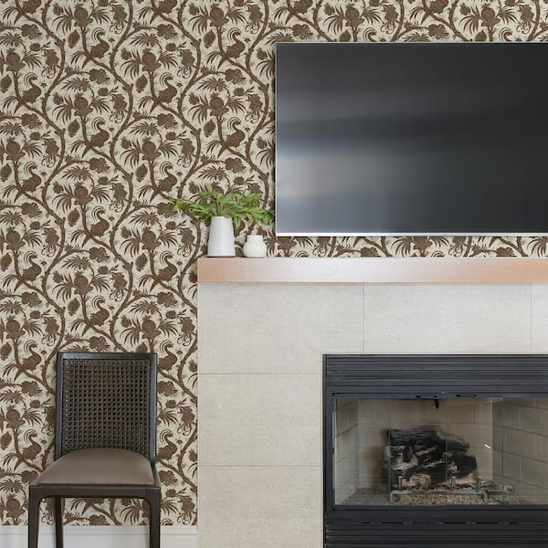 Java Balinese Peacock Self Adhesive Wallpaper Sample