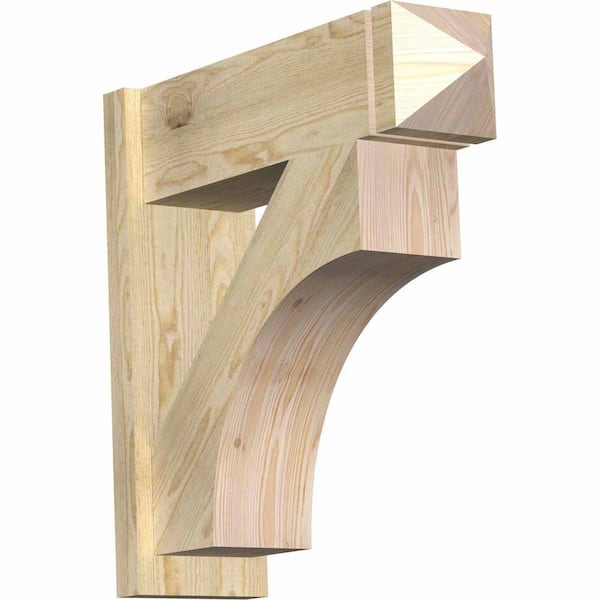 Ekena Millwork 8 in. x 26 in. x 26 in. Westlake Arts and Crafts Rough Sawn Douglas Fir Outlooker