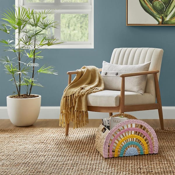 Rainbow Water Hyacinth Storage Basket