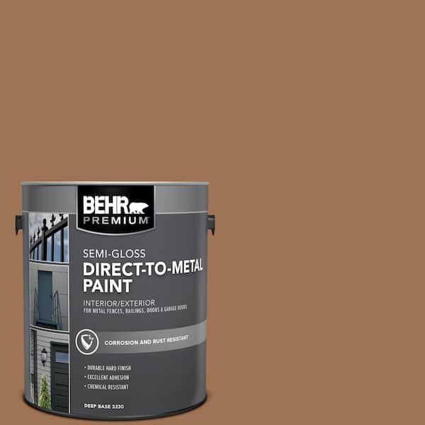 1 gal. #S240-6 Ranch Brown Semi-Gloss Direct to Metal Interior/Exterior Paint