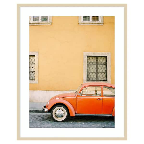 Amanti Art Orange Bug by Justine Milton 1 Piece Framed Giclee Architecture Art Print 41 in. x 33 in.