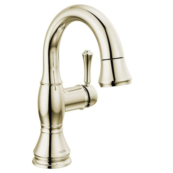 Delta Cassidy Single Handle Single Hole Bathroom Faucet With Pull Down   Polished Nickel Delta Single Hole Bathroom Faucets 597 Pnpd Dst 64 600 