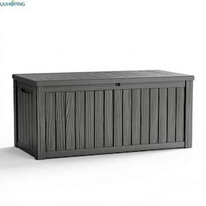 Decksplore 120 gal. Black Resin Storage Deck Box for Outdoor