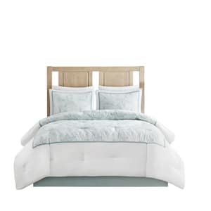 Maya Bay 4-Piece White Cotton King Comforter Set