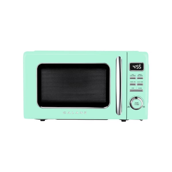 Retro Microwave Oven, SIMOE Compact Microwave Countertop 0.9 cu.ft. 900 W