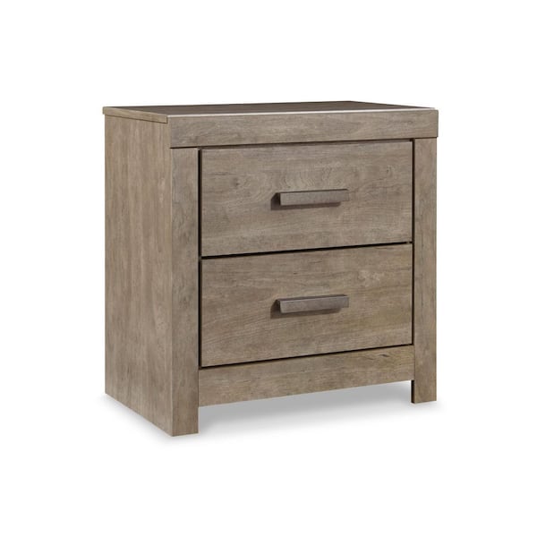 Culverbach Vintage Gray 2 Drawers 21.69 in. W Nightstand