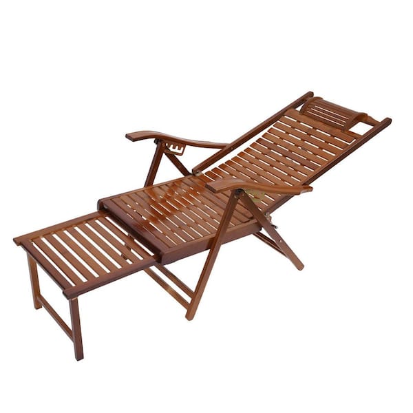 Outdoor Adjustable Bamboo Folding Chaise Lounge Bamboo Folding Lounge Chair