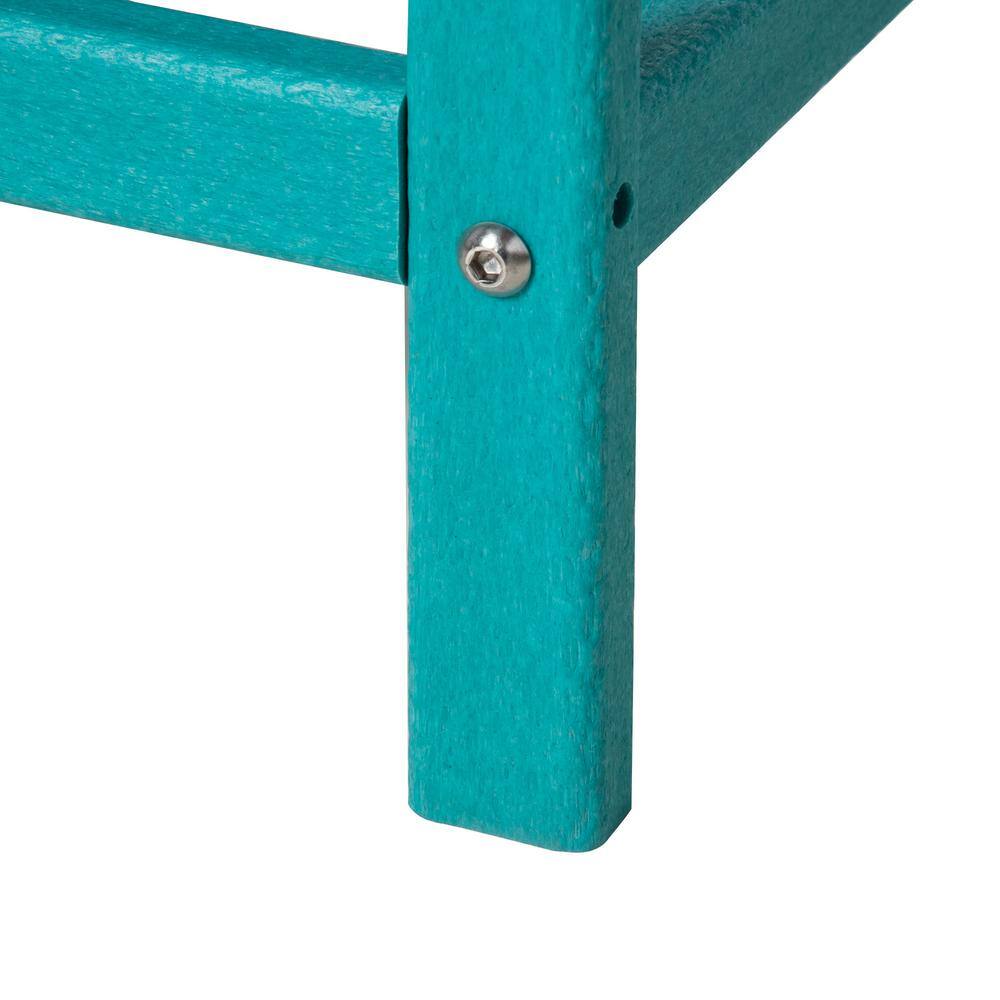 Turquoise HDPE Plastic Outdoor Patio Side Table