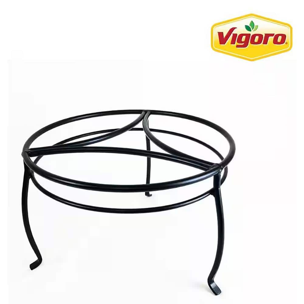 Reviews for Vigoro Black Metal Indoor Plant Stand (12 in. L x 12 in. W ...