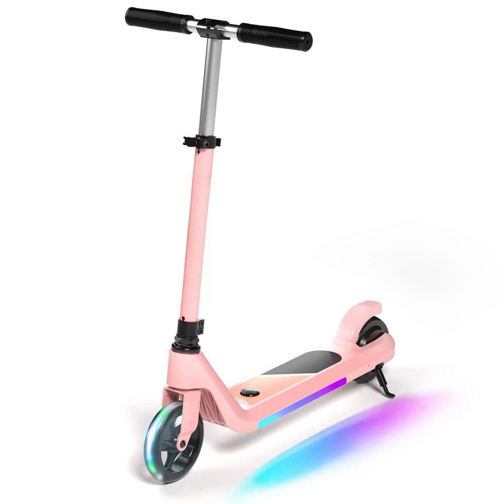 2‑Wheel Kids Electric Kick‑Start Scooter with Adjustable Speed, Height Flash Wheel Deck Lights for Outdoor Play in Pink price history on PriceWatchPro
