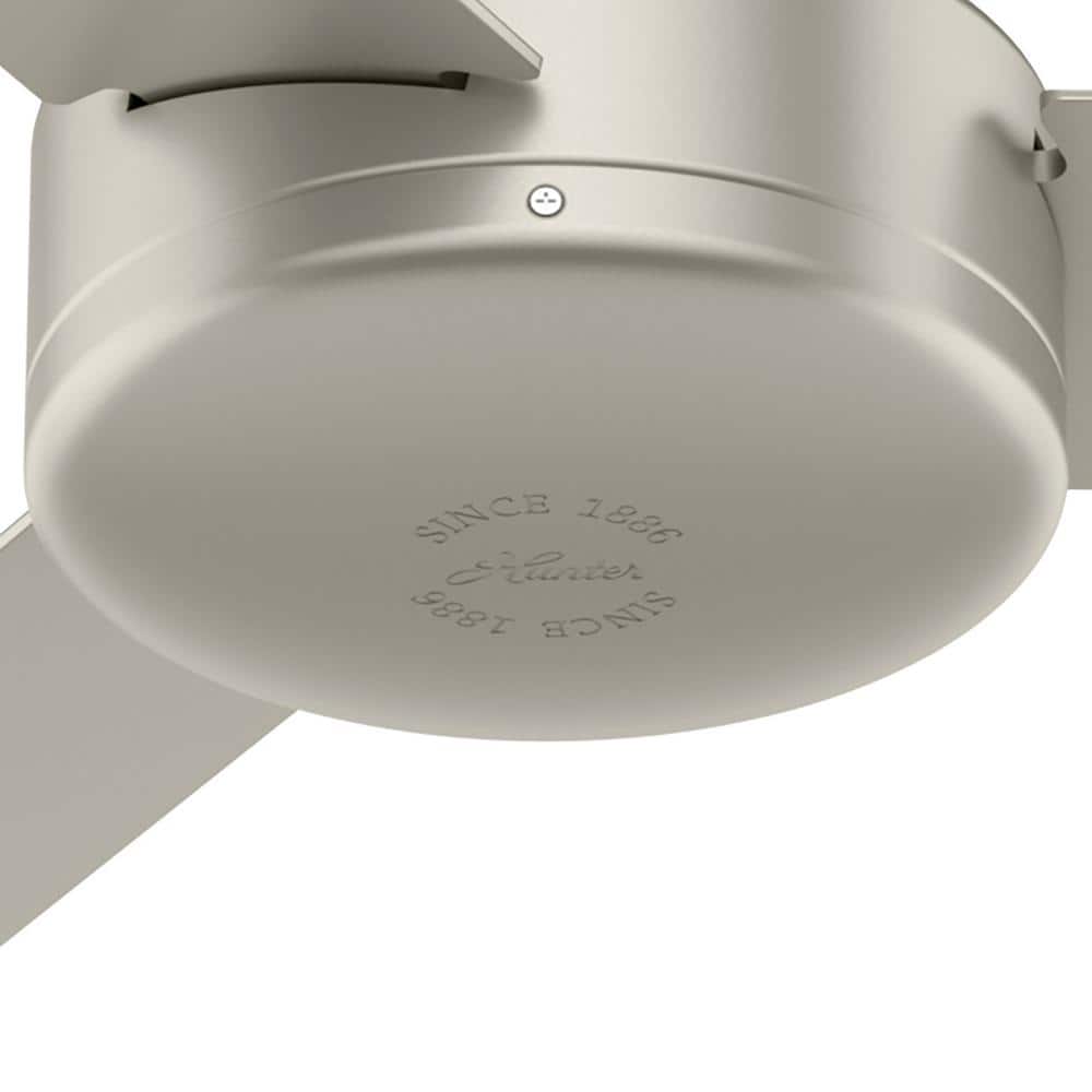 Presto Matte Nickel 52" Low Profile Ceiling Fan with Remote