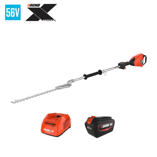 56V 21 in. X Series Double-Sided Reciprocating Pole Hedge Trimmer with 42 in. Shaft and 5. 0Ah Battery and Rapid Charger