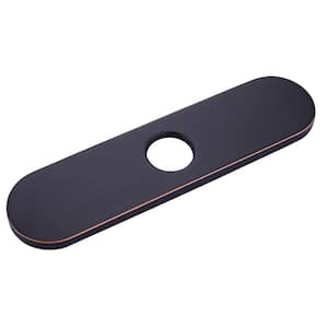 10 in. x 2.56 in. x 0.37 in. Stainless Steel Kitchen Sink Faucet Hole Cover Deck Plate Escutcheon in Oil Rubbed Bronze