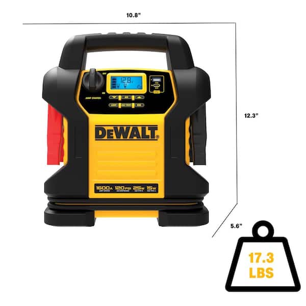 DEWALT - 1600 Peak Amp Jump Starter with Digital Compressor and USB Power Bank