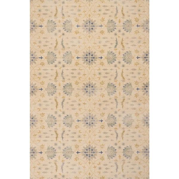 Loonarae Floral Transitional Cream 5 ft. x 8 ft. Indoor Area Rug