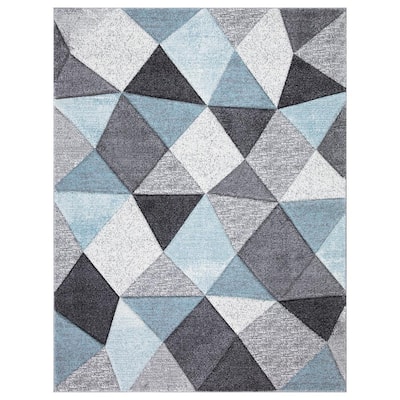 Stylewell Wilde Tribal Distressed Blue 8 Ft. X 10 Ft. Area Rug Ertr06a 