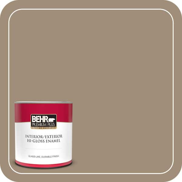 BEHR PREMIUM PLUS 1 qt. #ECC-17-1 Cottage Walk Hi-Gloss Enamel Interior/Exterior Paint & Primer