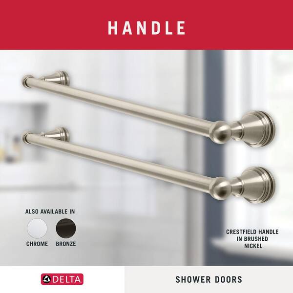 Crestfield 60 in. x 59-1/4 in. Mod Semi-Frameless Sliding Bathtub Door in Nickel and 1/4 in. (6mm) Tranquility Glass Crestfield 60 in. x 59-1/4 in. Mod Semi-Frameless Sliding Bathtub Door in Nickel and 1/4 in. (6mm) Tranquility Glass