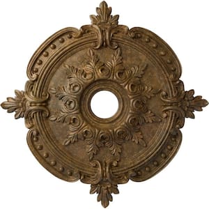 1-5/8 in. x 28-3/8 in. x 28-3/8 in. Polyurethane Benson Classic Ceiling Medallion, Rubbed Bronze